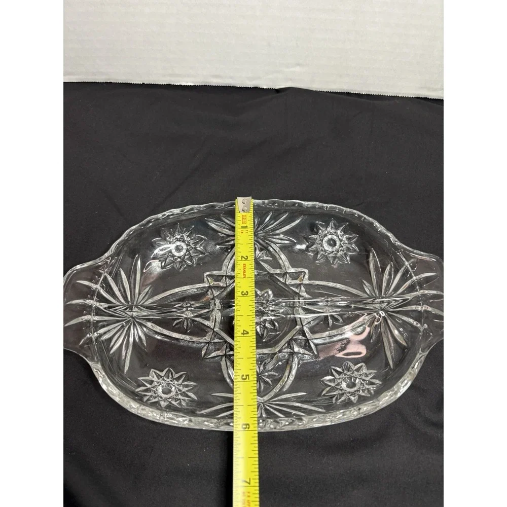 Vintage Anchor‎ Hocking Star of David Divided Relish Dish